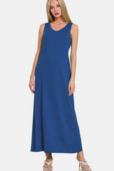Zenana Scoop Neck Wide Strap Tank Dress from Enfance-Heureuse