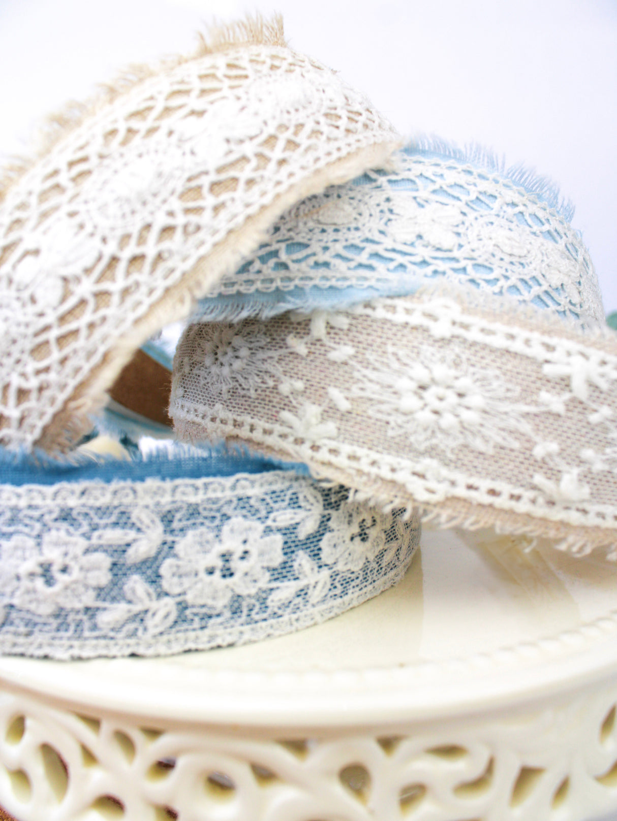 Clara Lace and Linen Headband from Ash & Rose