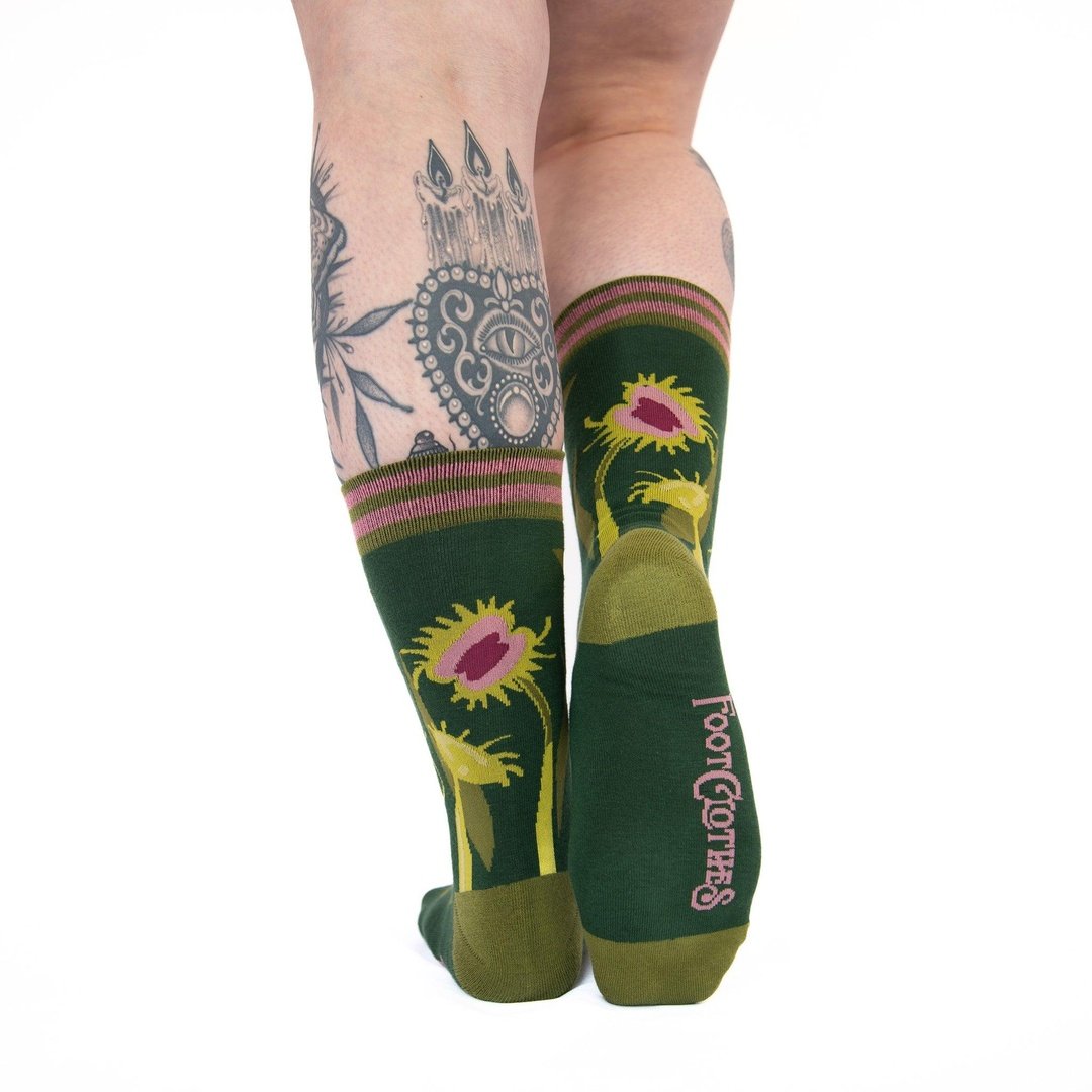 Pitcher Plant Crew Socks from FootClothes