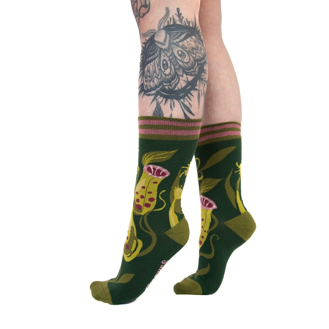 Pitcher Plant Crew Socks from FootClothes