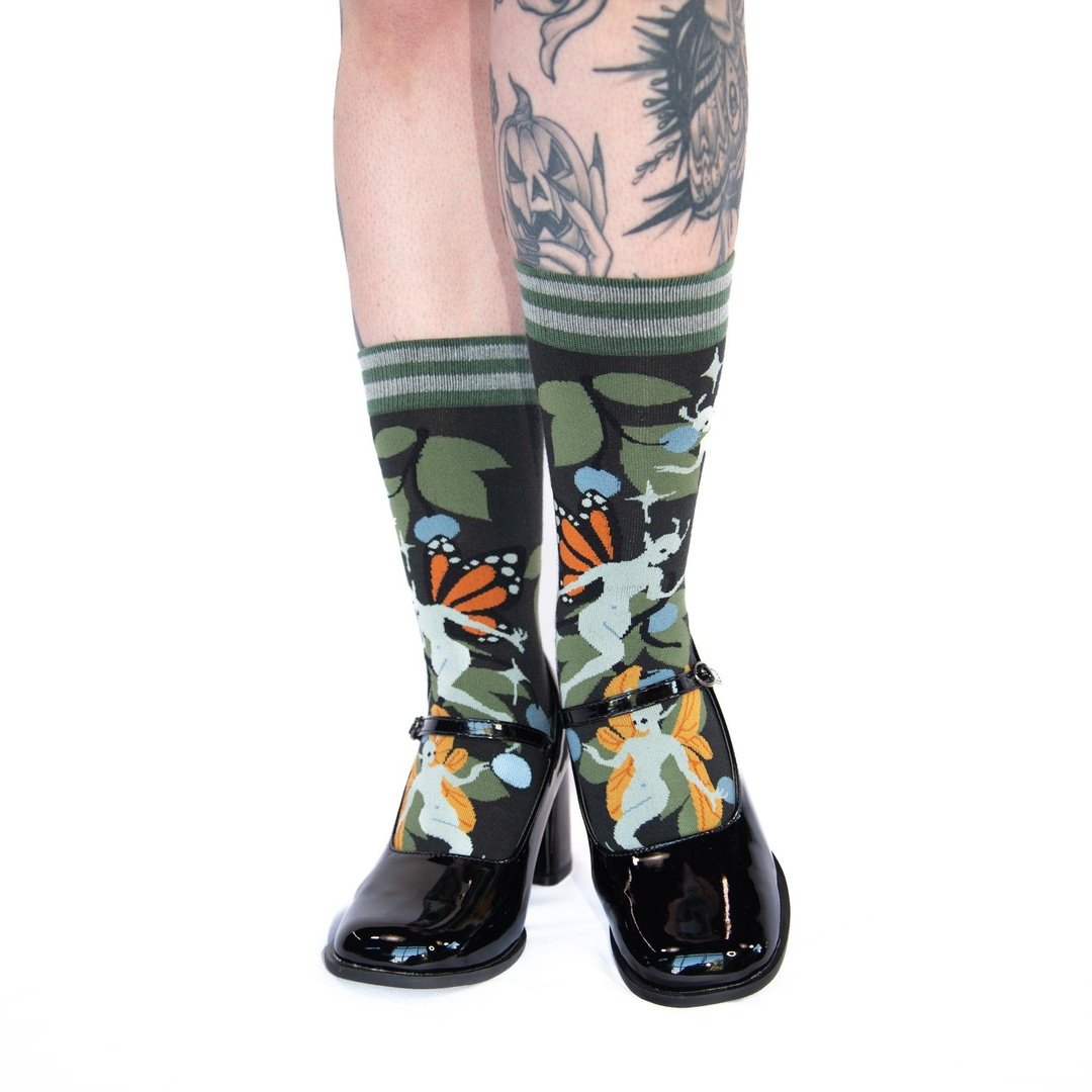 Fanciful Fairies Crew Socks from FootClothes