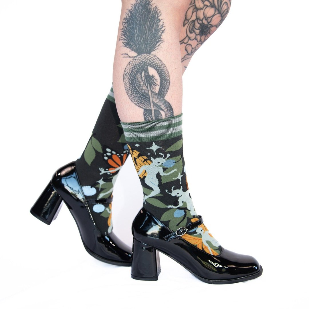 Fanciful Fairies Crew Socks from FootClothes