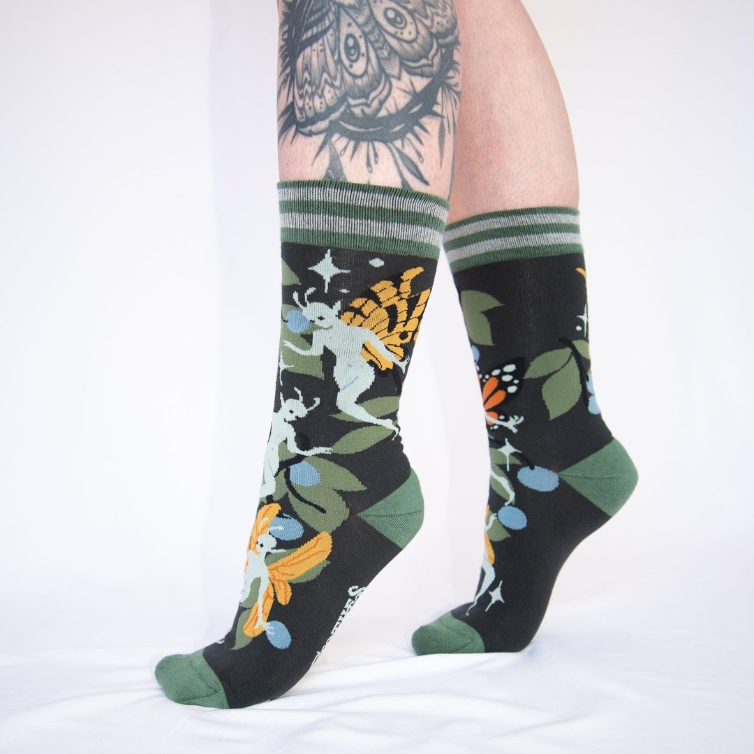 Fanciful Fairies Crew Socks from FootClothes
