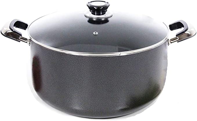 Dutch Oven w/ Glass Lid Heavy Duty Gray 18 qrt from Mexmax INC.