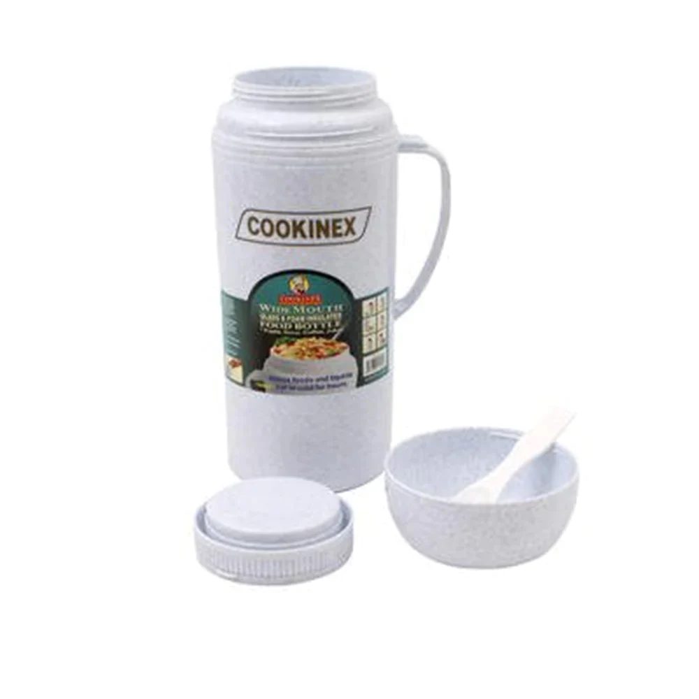 Food Carrier Wide Mouth Thermo Glass White - 12 units (1 L/unit) From Mexmax INC.