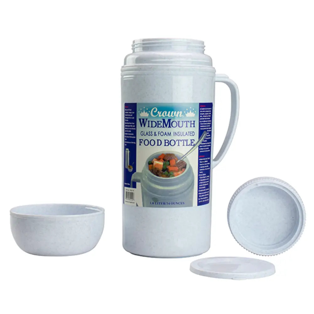 Food Carrier Wide Mouth Thermo Glass White 6 units (1.2 L/unit) From Mexmax INC.
