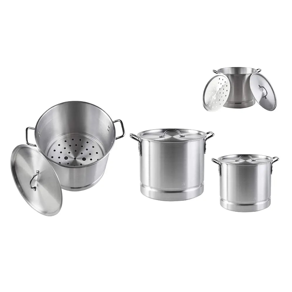Imusa Aluminum Steamer Set (8, 12, 16, 20 qrt) 4 Pot Set From Mexmax INC.