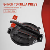 Victoria Tortilla Press Cast Iron Preseasoned 8" from Mexmax INC.