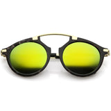 Arched Marble Pattern P3 Mirrored Lens Round Sunglasses A218 from zeroUV