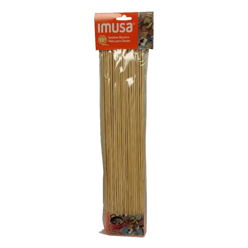 Imusa Bamboo Skewers 12" - 12 units (100 pc/unit) from Mexmax INC.