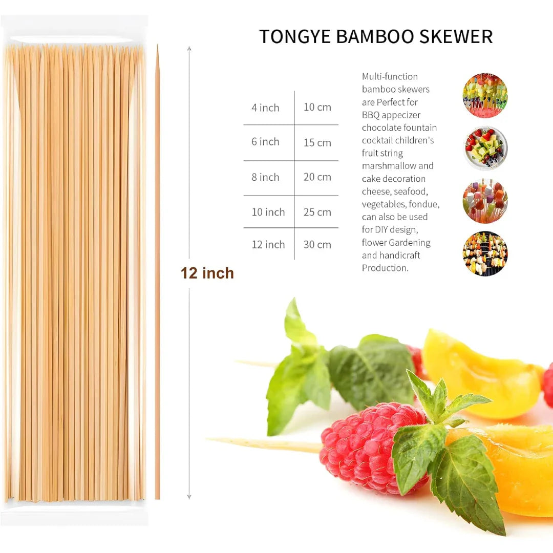 Imusa Bamboo Skewers 12" - 12 units (100 pc/unit) from Mexmax INC.