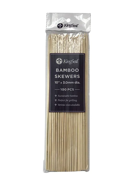 Bamboo Skewers 10" - 16 units (100 pc/unit) from Mexmax INC.