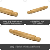 Imusa Wooden Rolling Pin 12.5" 12 pack from Mexmax INC.