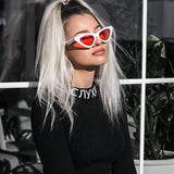 Women's Retro Side Angle Cat Eye Color Lens Sunglasses C510 from zeroUV