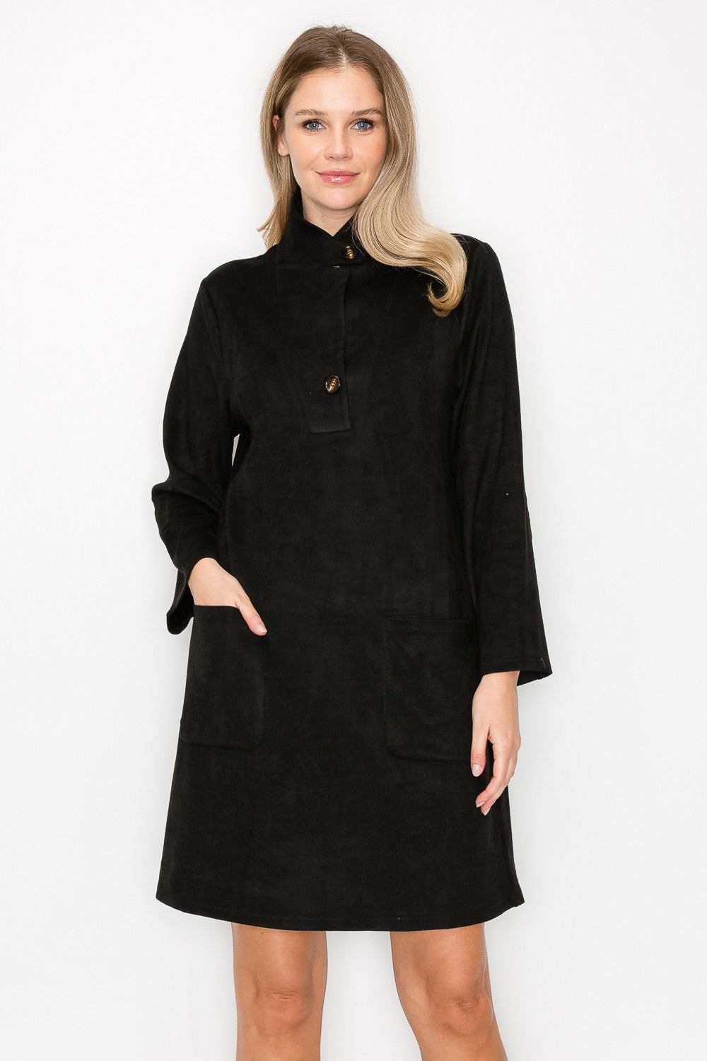 Aria Stretch Suede Dress from Joh Apparel