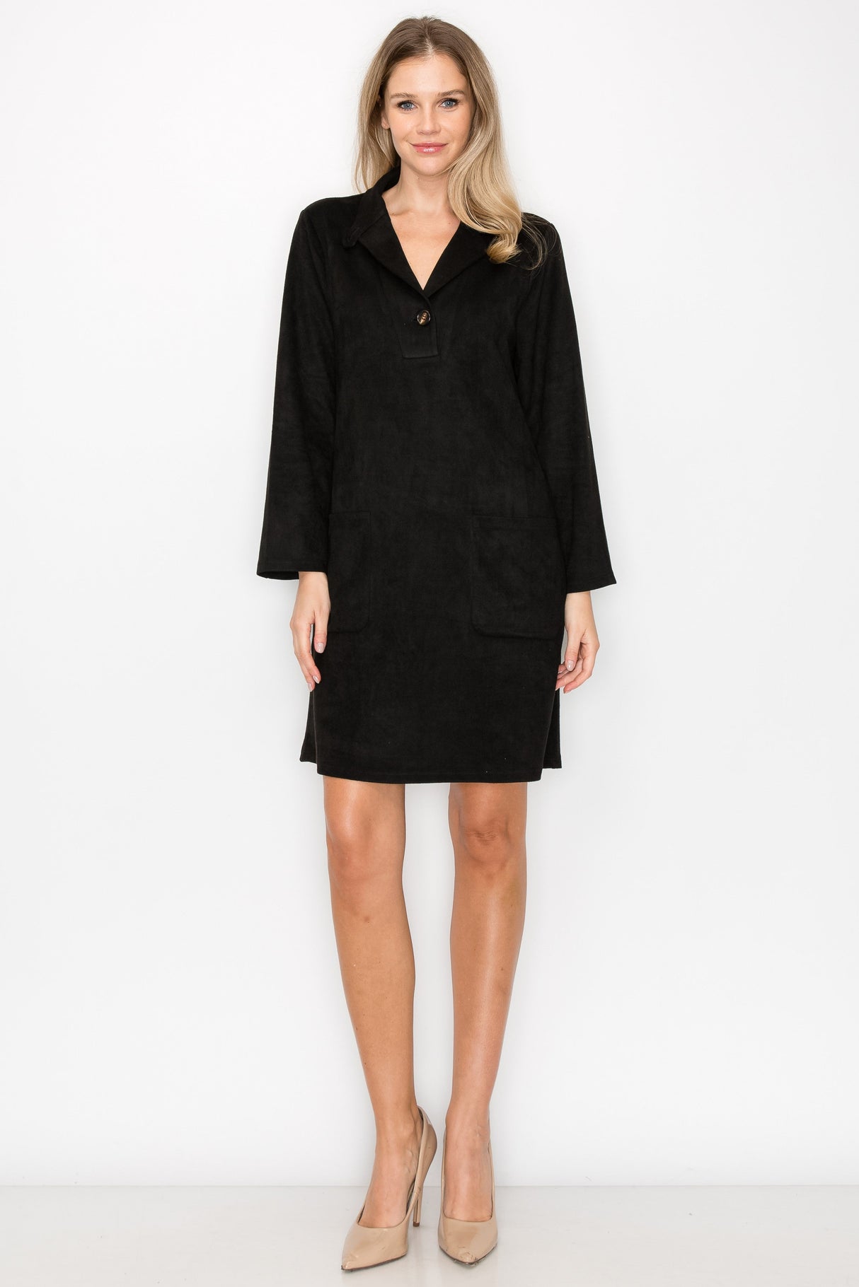 Aria Stretch Suede Dress from Joh Apparel