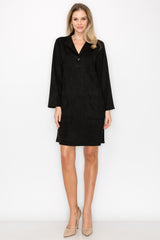 Aria Stretch Suede Dress from Joh Apparel