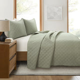 Ava Diamond Oversized Cotton Quilt Set from LushDecor