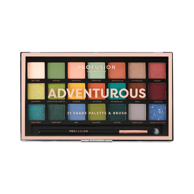 21 Shade Palette - Adventurous from Profusion Cosmetics