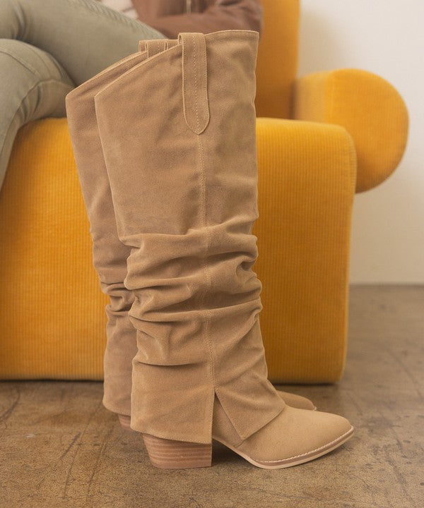 OASIS SOCIETY Thea - Fold Over Slit Jean Boots from My Pampered Life Seattle