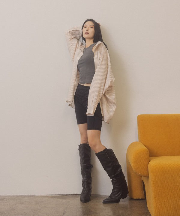 OASIS SOCIETY Thea - Fold Over Slit Jean Boots from My Pampered Life Seattle