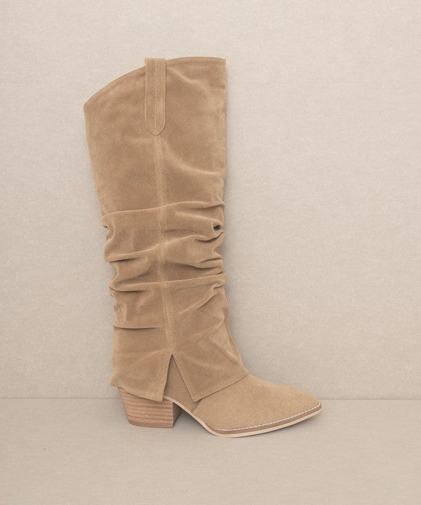 OASIS SOCIETY Thea - Fold Over Slit Jean Boots from My Pampered Life Seattle