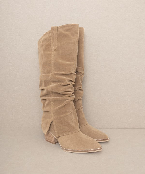 OASIS SOCIETY Thea - Fold Over Slit Jean Boots from My Pampered Life Seattle