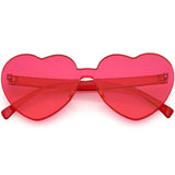 Women's Heart Shape Color Tone Monoblock Sunglasses C578 from zeroUV