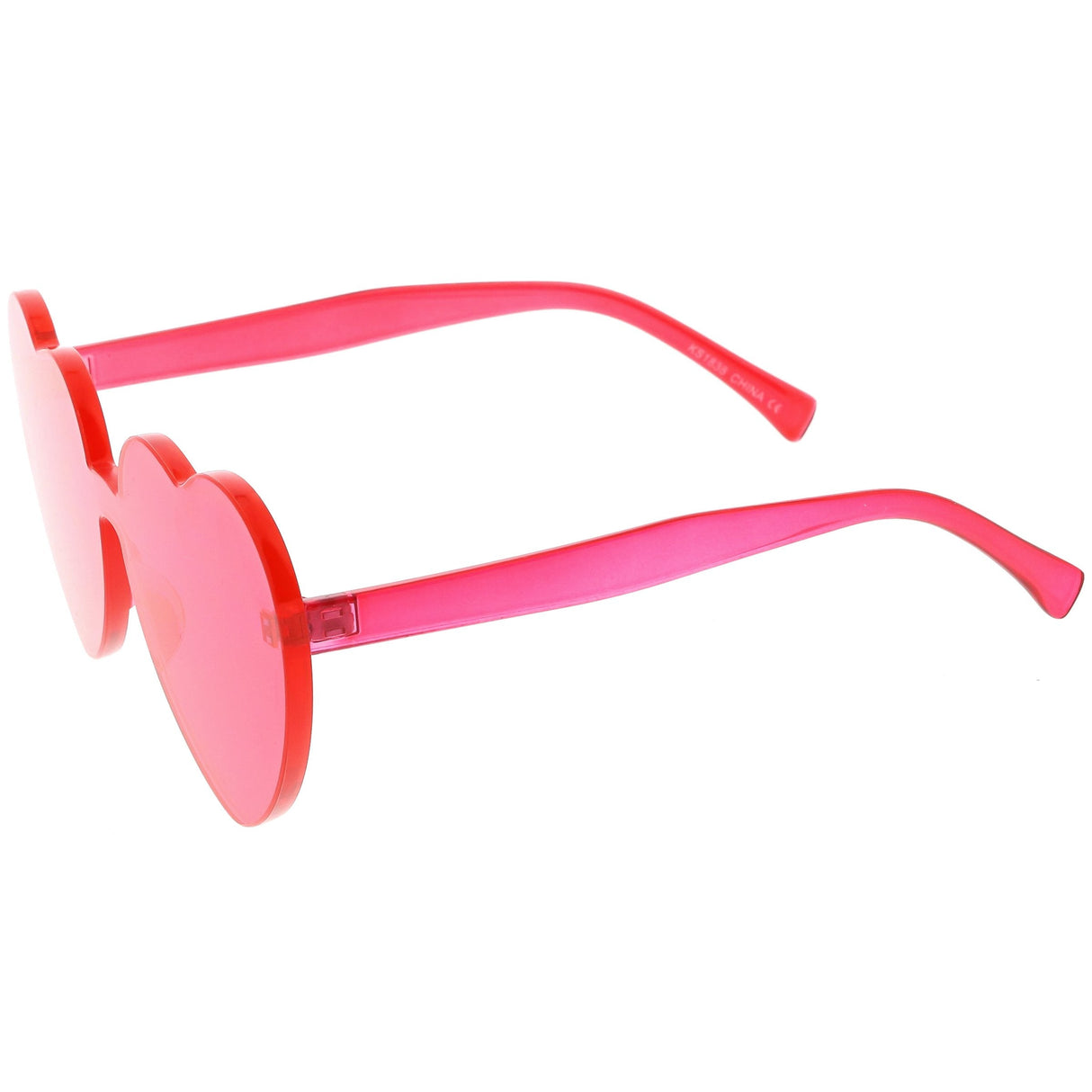 Women's Heart Shape Color Tone Monoblock Sunglasses C578 from zeroUV