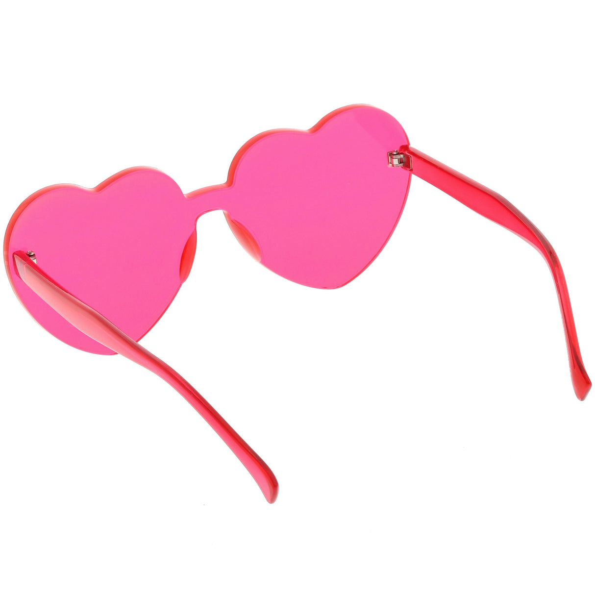 Women's Heart Shape Color Tone Monoblock Sunglasses C578 from zeroUV
