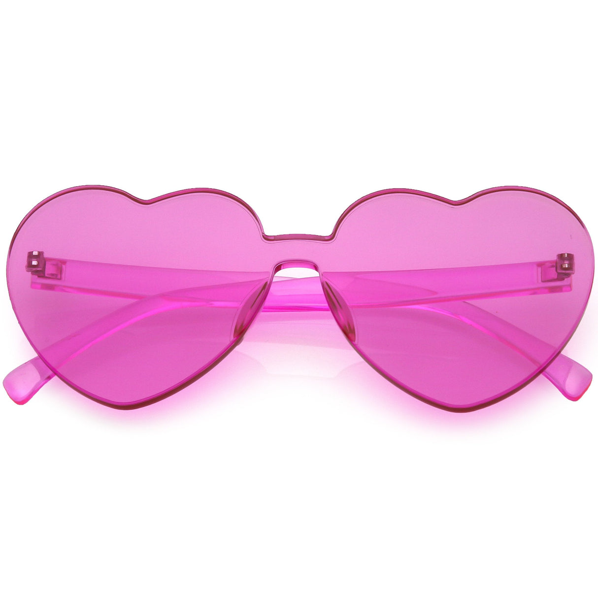 Women's Heart Shape Color Tone Monoblock Sunglasses C578 from zeroUV