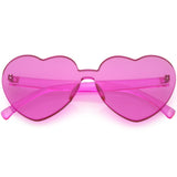 Women's Heart Shape Color Tone Monoblock Sunglasses C578 from zeroUV