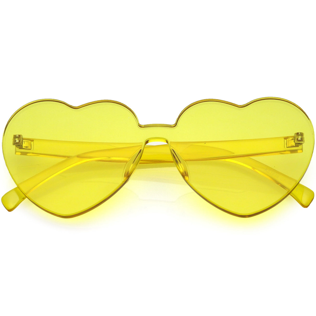 Women's Heart Shape Color Tone Monoblock Sunglasses C578 from zeroUV