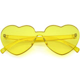 Women's Heart Shape Color Tone Monoblock Sunglasses C578 from zeroUV