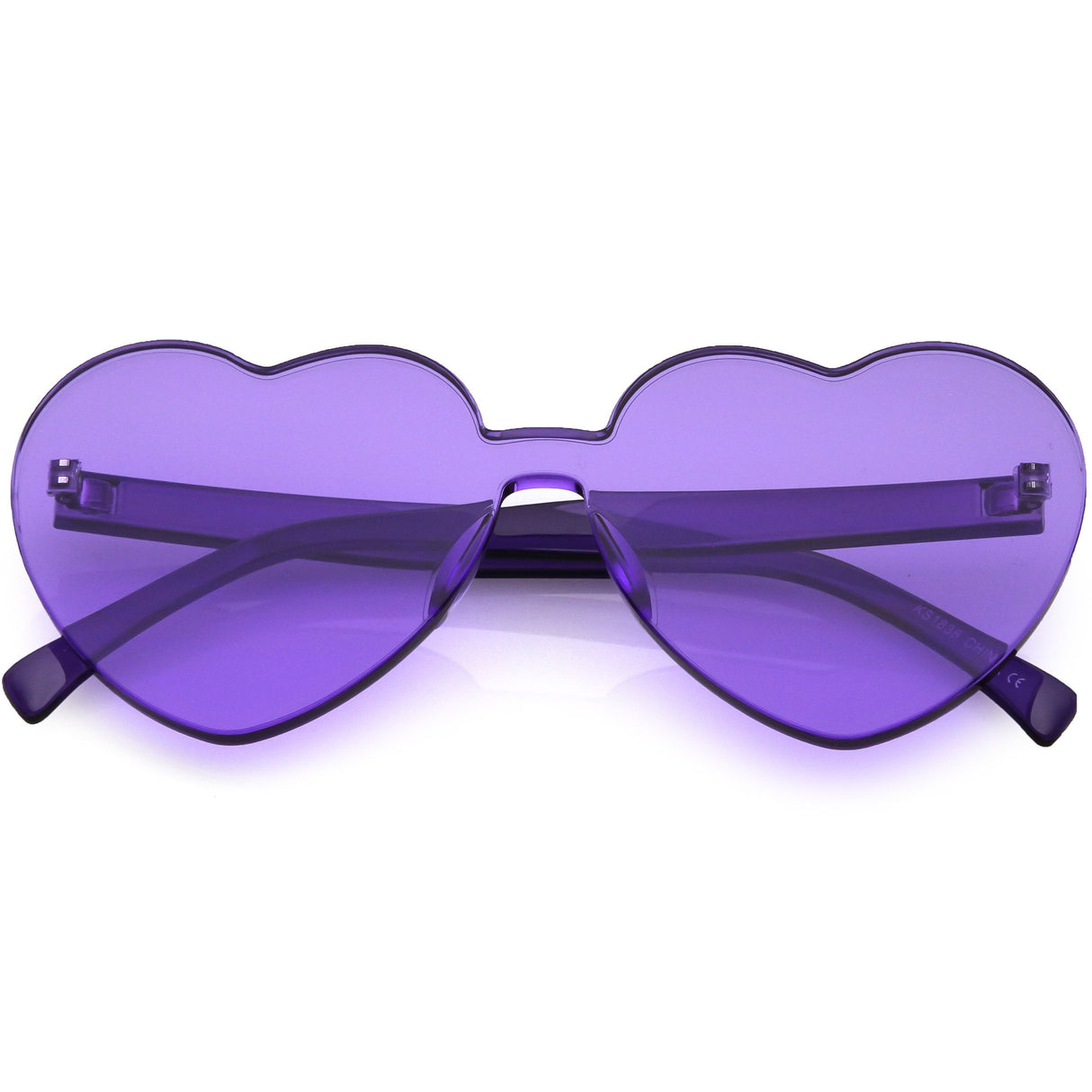 Women's Heart Shape Color Tone Monoblock Sunglasses C578 from zeroUV