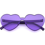 Women's Heart Shape Color Tone Monoblock Sunglasses C578 from zeroUV