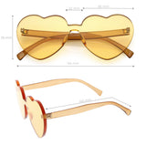 Women's Heart Shape Color Tone Monoblock Sunglasses C578 from zeroUV