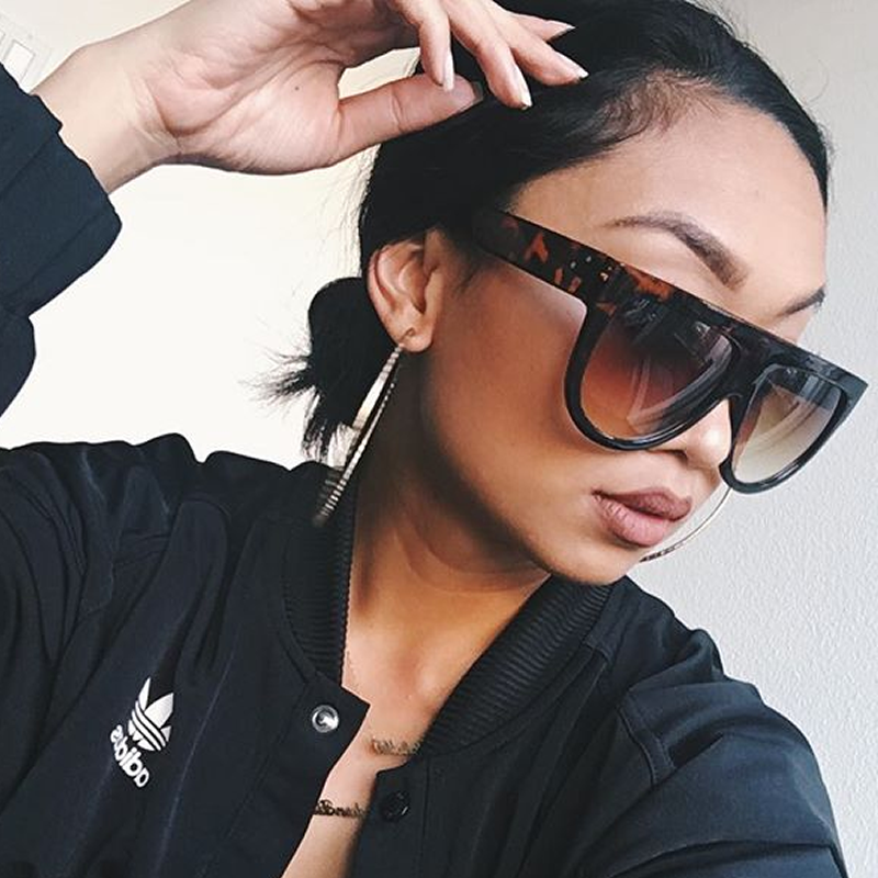 Large Oversized Flat Top Teardrop Frame Aviator Sunglasses 9142 from zeroUV