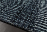 Blue Hand Knotted Tibetan Modern Wool and Bamboo Silk Oriental Area Rug from Oriental Rug Of Houston