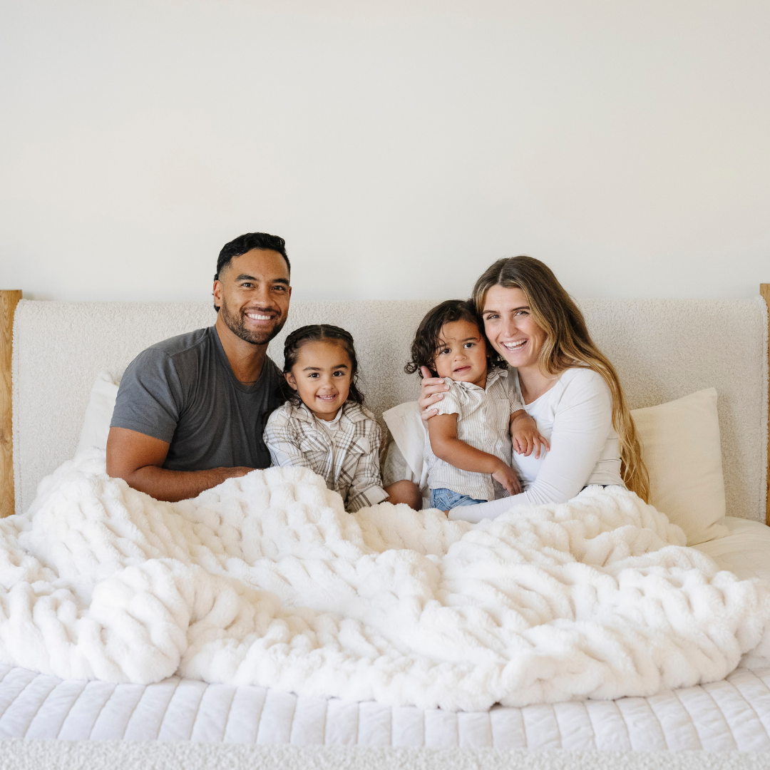 DOUBLE RUCHED FAUX FUR XL THROW BLANKETS From Saranoni