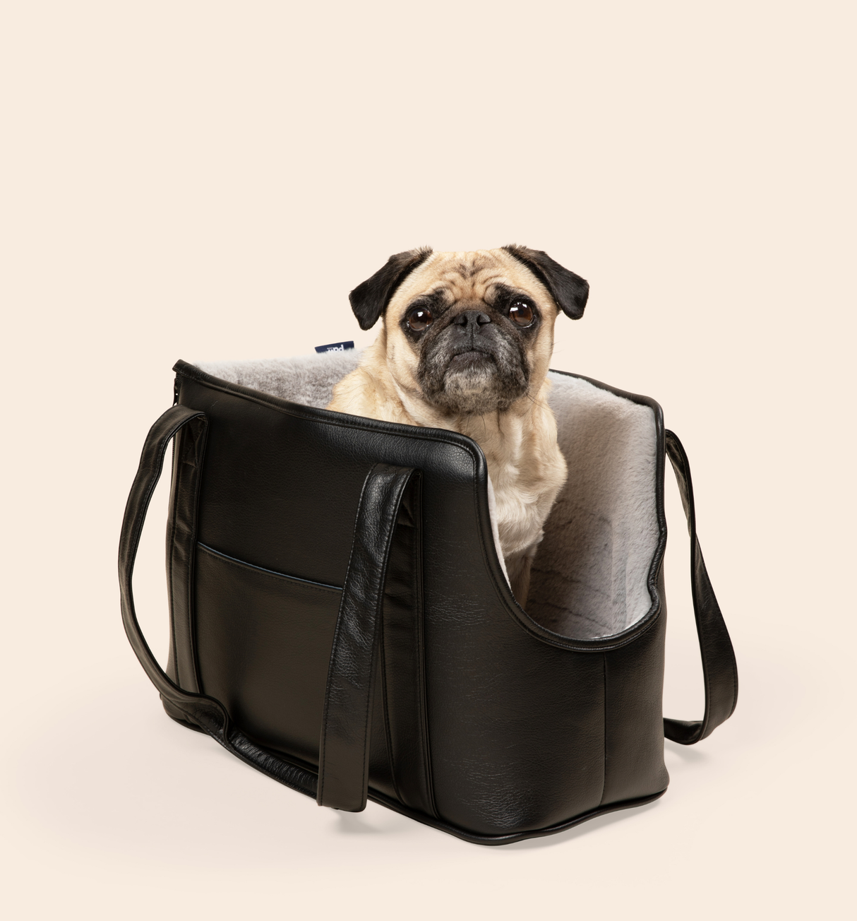 PupTote™ 3-in-1 Faux Leather Dog Carrier Bag - Black From Paw.com