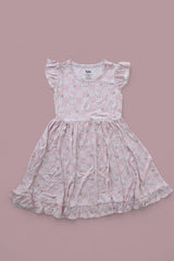 EXCLUSIVE DUCKS AND DAISIES DREAM CAP SLEEVE RUFFLE DRESS from DREAM BIG LITTLE CO
