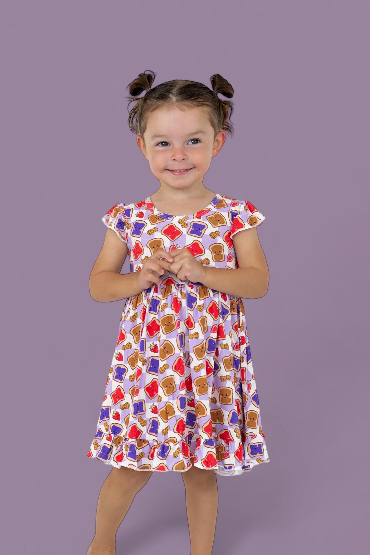 EXCLUSIVE PEANUT BUTTER JELLY TIME DREAM RUFFLE DRESS from DREAM BIG LITTLE CO
