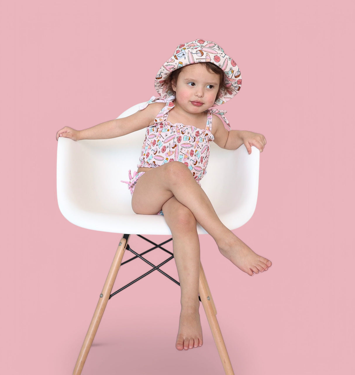 FUN IN THE SUN DREAM SMOCKED TANKINI TWO PIECE SWIM SUIT from DREAM BIG LITTLE CO
