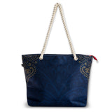 Rose Skull Navy Shoulder Beach Bag From Zapps Clothing