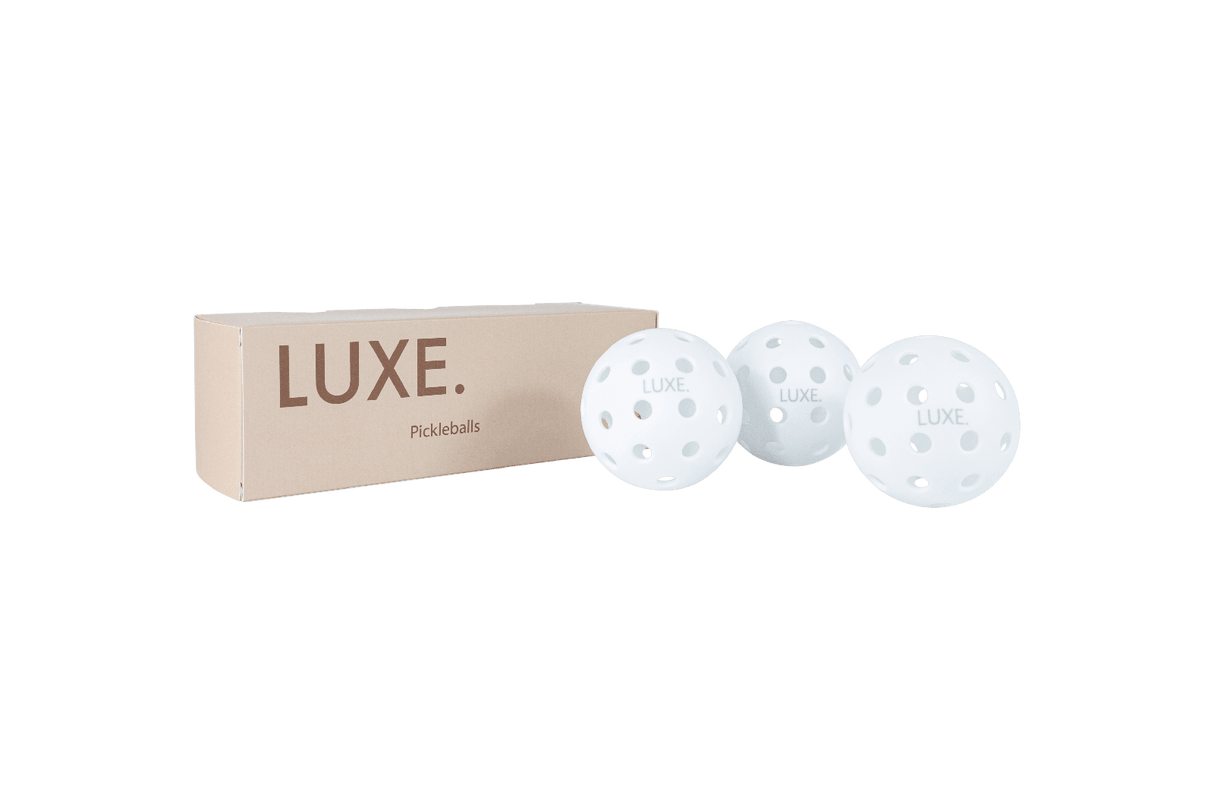 White Pickleballs - Pack of 3 from LUXE Pickleball