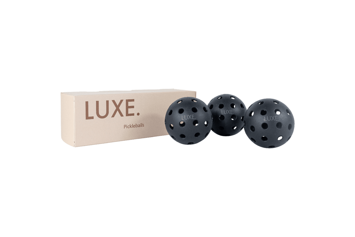 Black Pickleballs - Pack of 3 from LUXE Pickleball