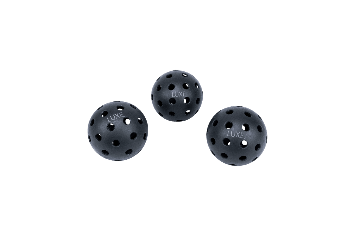 Black Pickleballs - Pack of 3 from LUXE Pickleball