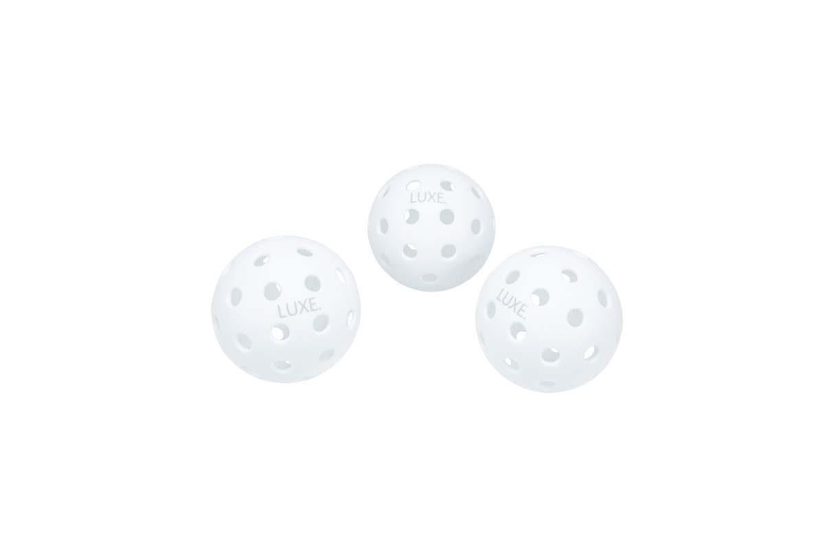 White Pickleballs - Pack of 3 from LUXE Pickleball