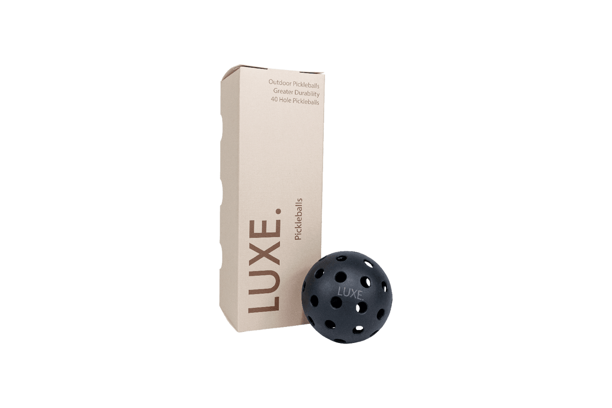 Black Pickleballs - Pack of 3 from LUXE Pickleball